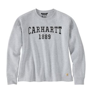 🆕️ Carhartt Midweight Grey Graphic Crewneck Sweatshirt